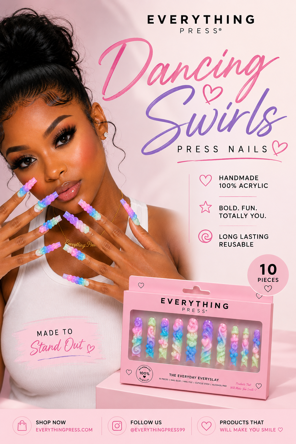 Dancing Swirls Nail Set
